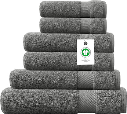 100% Organic Cotton Towels 650 GSM Plush Feather Touch Quick Dry Bath Towel, Pack of 4 GOTS Certified, Oeko-Tex Green Certified, Organic Cotton Bath Towel, 30"X58"