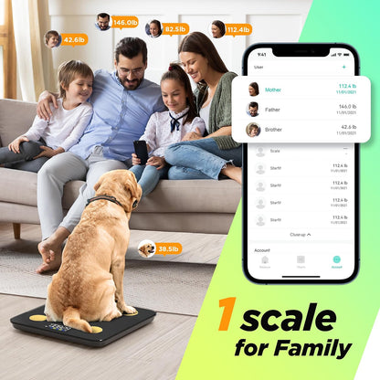 Scale for Body Weight and Fat Percentage, Digital Accurate Bathroom Smart Scale with Large Display, FSA&HSA Eligible 13 Body Composition Analyzer Sync App