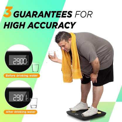 Scale for Body Weight and Fat Percentage, Digital Accurate Bathroom Smart Scale with Large Display, FSA&HSA Eligible 13 Body Composition Analyzer Sync App