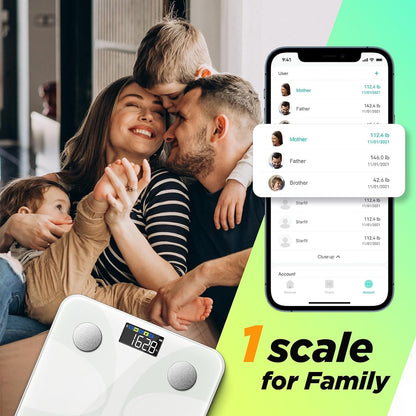 Scale for Body Weight and Fat Percentage, Digital Accurate Bathroom Smart Scale with Large Display, FSA&HSA Eligible 13 Body Composition Analyzer Sync App