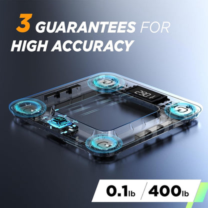 Scale for Body Weight and Fat Percentage, Digital Accurate Bathroom Smart Scale with Large Display, FSA&HSA Eligible 13 Body Composition Analyzer Sync App