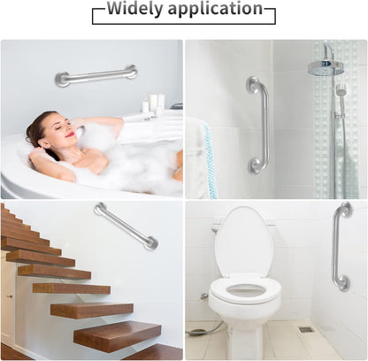 Grab Bars for Shower, 2 Pack 16 in Anti Slip Safety Bath Handle for Senior | Stainless Steel Shower Grab Bars, Handicap Elderly Bathtub and Toilet Bathroom Assist,Safety Grab Bars with Concealed Screws