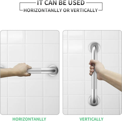 Grab Bars for Shower, 2 Pack 16 in Anti Slip Safety Bath Handle for Senior | Stainless Steel Shower Grab Bars, Handicap Elderly Bathtub and Toilet Bathroom Assist,Safety Grab Bars with Concealed Screws