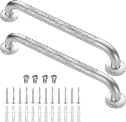 Grab Bars for Shower, 2 Pack 16 in Anti Slip Safety Bath Handle for Senior | Stainless Steel Shower Grab Bars, Handicap Elderly Bathtub and Toilet Bathroom Assist,Safety Grab Bars with Concealed Screws