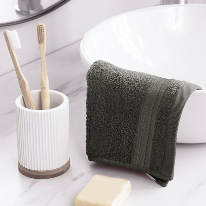 Towel and Linen Mart 100% Cotton 6 Pack Bath Towel Set, Quick Dry, Super Absorbent, Light Weight, Soft, (27 x 54 Pack of 6) Beige, White, Grey, Sky Blue, SAGE Green, Navy