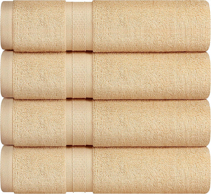Towel and Linen Mart 100% Cotton 6 Pack Bath Towel Set, Quick Dry, Super Absorbent, Light Weight, Soft, (27 x 54 Pack of 6) Beige, White, Grey, Sky Blue, SAGE Green, Navy