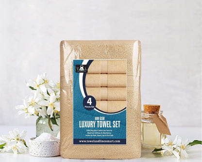 Towel and Linen Mart 100% Cotton 6 Pack Bath Towel Set, Quick Dry, Super Absorbent, Light Weight, Soft, (27 x 54 Pack of 6) Beige, White, Grey, Sky Blue, SAGE Green, Navy