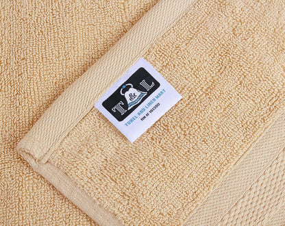 Towel and Linen Mart 100% Cotton 6 Pack Bath Towel Set, Quick Dry, Super Absorbent, Light Weight, Soft, (27 x 54 Pack of 6) Beige, White, Grey, Sky Blue, SAGE Green, Navy