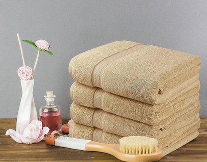 Towel and Linen Mart 100% Cotton 6 Pack Bath Towel Set, Quick Dry, Super Absorbent, Light Weight, Soft, (27 x 54 Pack of 6) Beige, White, Grey, Sky Blue, SAGE Green, Navy
