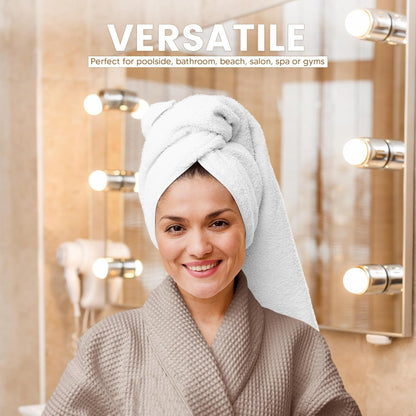 Towel and Linen Mart 100% Cotton 6 Pack Bath Towel Set, Quick Dry, Super Absorbent, Light Weight, Soft, (27 x 54 Pack of 6) Beige, White, Grey, Sky Blue, SAGE Green, Navy
