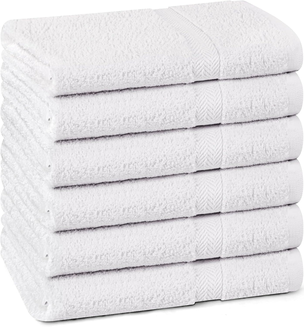 Towel and Linen Mart 100% Cotton 6 Pack Bath Towel Set, Quick Dry, Super Absorbent, Light Weight, Soft, (27 x 54 Pack of 6) Beige, White, Grey, Sky Blue, SAGE Green, Navy
