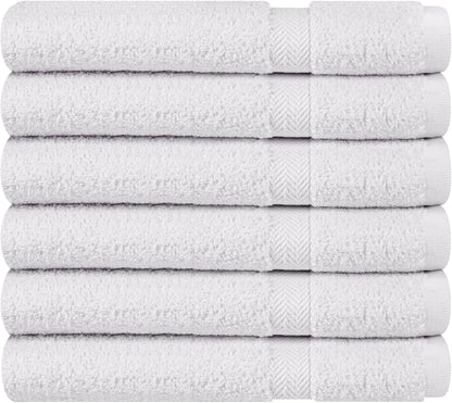 Towel and Linen Mart 100% Cotton 6 Pack Bath Towel Set, Quick Dry, Super Absorbent, Light Weight, Soft, (27 x 54 Pack of 6) Beige, White, Grey, Sky Blue, SAGE Green, Navy