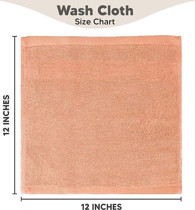 Towel and Linen Mart 100% Cotton 6 Pack Bath Towel Set, Quick Dry, Super Absorbent, Light Weight, Soft, (27 x 54 Pack of 6) Beige, White, Grey, Sky Blue, SAGE Green, Navy