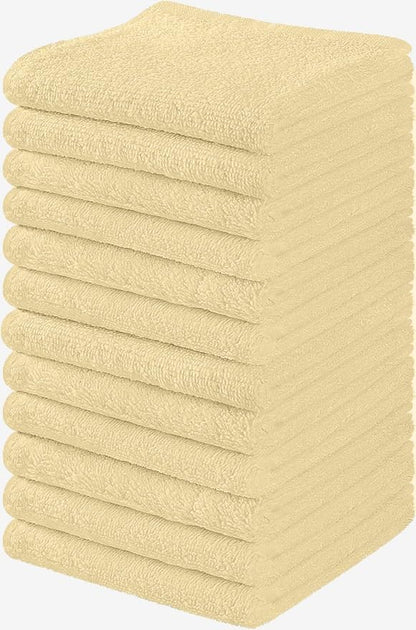Towel and Linen Mart 100% Cotton 6 Pack Bath Towel Set, Quick Dry, Super Absorbent, Light Weight, Soft, (27 x 54 Pack of 6) Beige, White, Grey, Sky Blue, SAGE Green, Navy