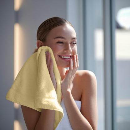 Towel and Linen Mart 100% Cotton 6 Pack Bath Towel Set, Quick Dry, Super Absorbent, Light Weight, Soft, (27 x 54 Pack of 6) Beige, White, Grey, Sky Blue, SAGE Green, Navy