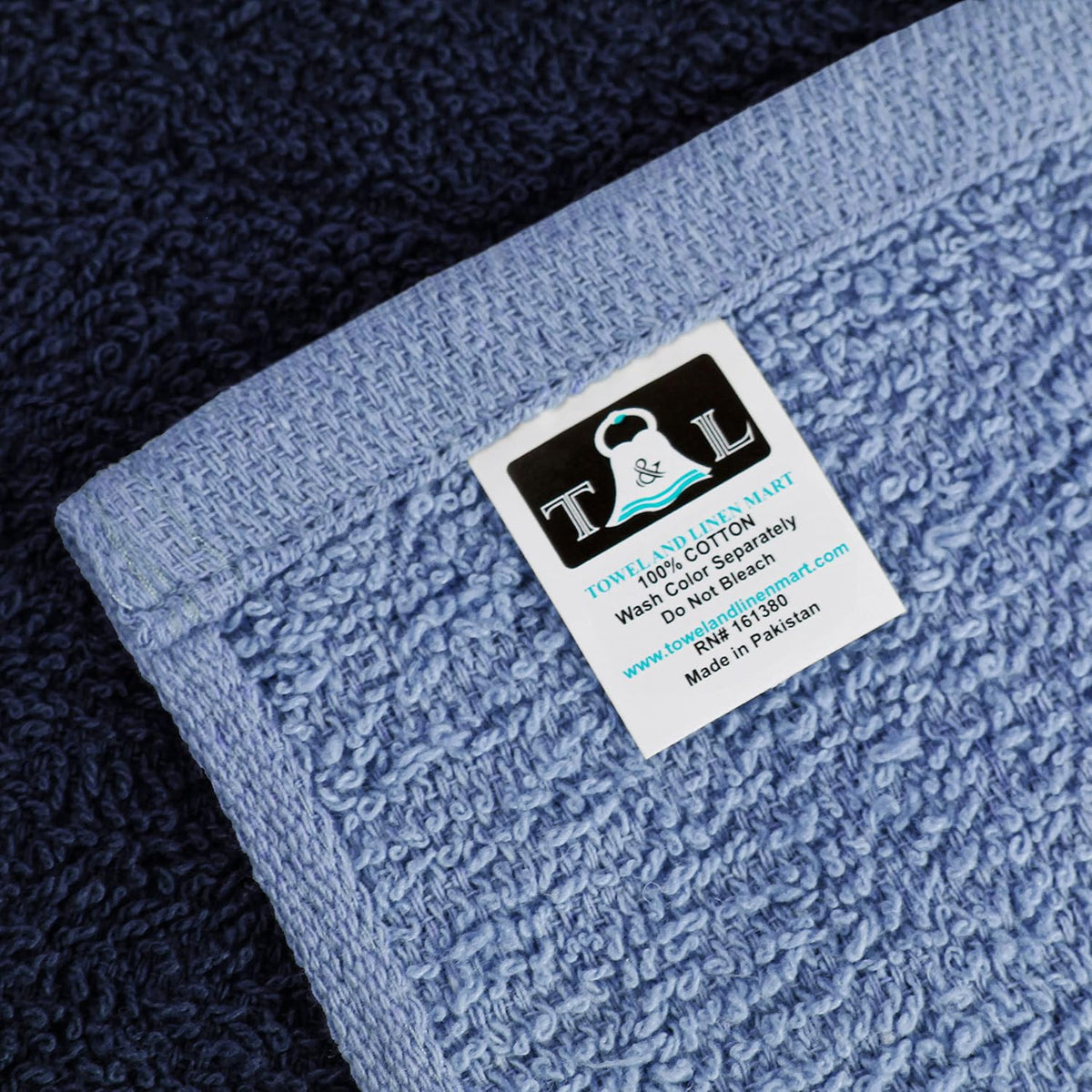 Towel and Linen Mart 100% Cotton 6 Pack Bath Towel Set, Quick Dry, Super Absorbent, Light Weight, Soft, (27 x 54 Pack of 6) Beige, White, Grey, Sky Blue, SAGE Green, Navy