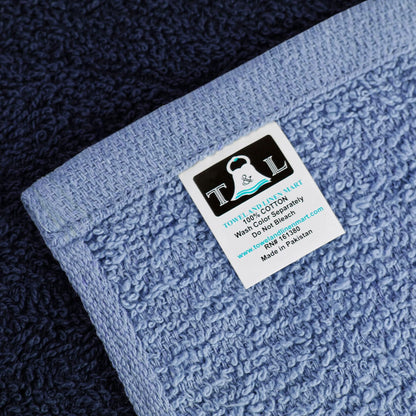 Towel and Linen Mart 100% Cotton 6 Pack Bath Towel Set, Quick Dry, Super Absorbent, Light Weight, Soft, (27 x 54 Pack of 6) Beige, White, Grey, Sky Blue, SAGE Green, Navy