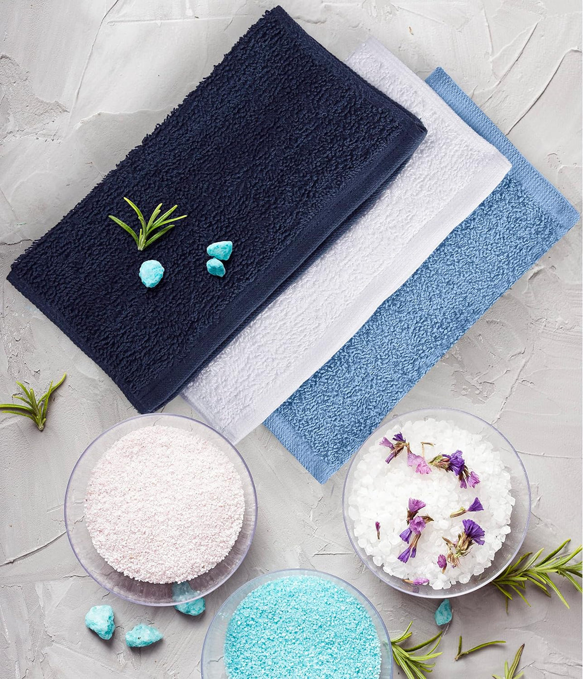 Towel and Linen Mart 100% Cotton 6 Pack Bath Towel Set, Quick Dry, Super Absorbent, Light Weight, Soft, (27 x 54 Pack of 6) Beige, White, Grey, Sky Blue, SAGE Green, Navy