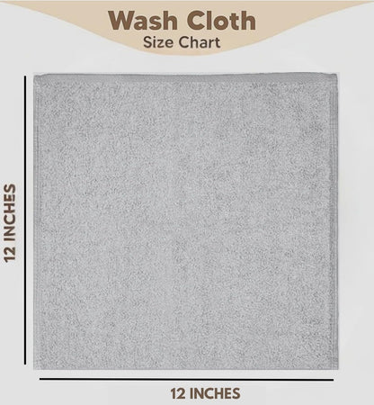 Towel and Linen Mart 100% Cotton 6 Pack Bath Towel Set, Quick Dry, Super Absorbent, Light Weight, Soft, (27 x 54 Pack of 6) Beige, White, Grey, Sky Blue, SAGE Green, Navy