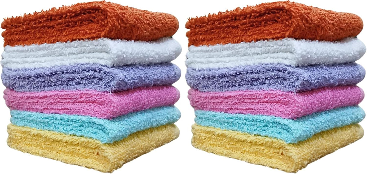 Towel and Linen Mart 100% Cotton 6 Pack Bath Towel Set, Quick Dry, Super Absorbent, Light Weight, Soft, (27 x 54 Pack of 6) Beige, White, Grey, Sky Blue, SAGE Green, Navy