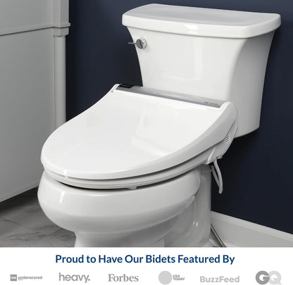 BB2000 Bliss Electric Bidet Toilet Seat, Warm Water with Air Dryer, Heated Seat with Sensor and Slow Close Lid, Night Light, Remote Control, Elongated, White