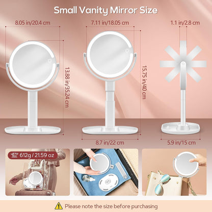 Vanity Mirror with Lights, Magnifying Makeup Mirror 30X/1X