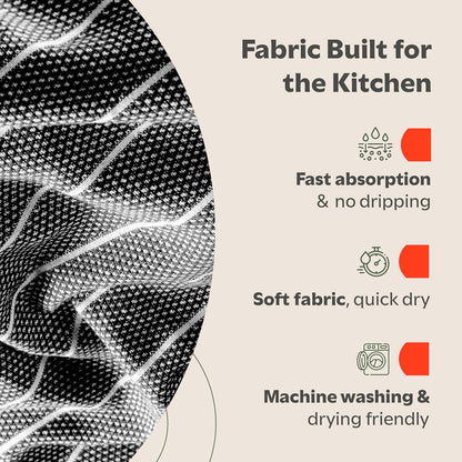 Classic Dish Towels - 15 Pack - 14" by 25" - 100% Cotton Kitchen Towels - Reusable Bulk Cleaning Cloths - Blue Hand Towels - Super Absorbent - Machine Washable