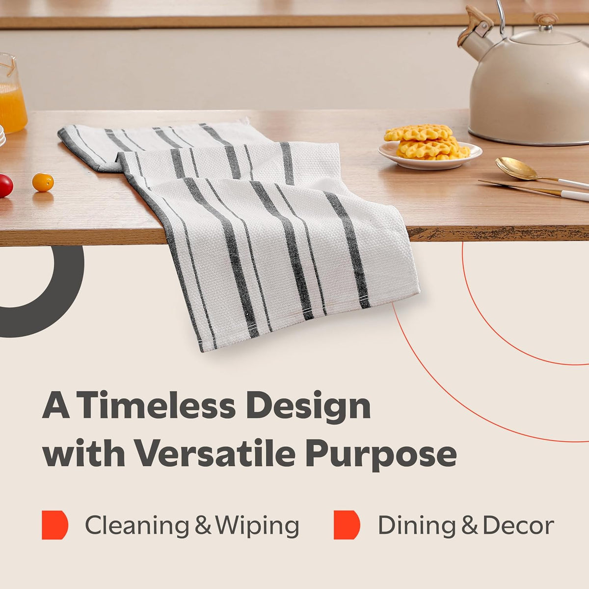 Classic Dish Towels - 15 Pack - 14" by 25" - 100% Cotton Kitchen Towels - Reusable Bulk Cleaning Cloths - Blue Hand Towels - Super Absorbent - Machine Washable