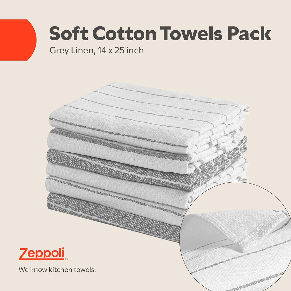 Classic Dish Towels - 15 Pack - 14" by 25" - 100% Cotton Kitchen Towels - Reusable Bulk Cleaning Cloths - Blue Hand Towels - Super Absorbent - Machine Washable