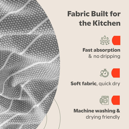 Classic Dish Towels - 15 Pack - 14" by 25" - 100% Cotton Kitchen Towels - Reusable Bulk Cleaning Cloths - Blue Hand Towels - Super Absorbent - Machine Washable