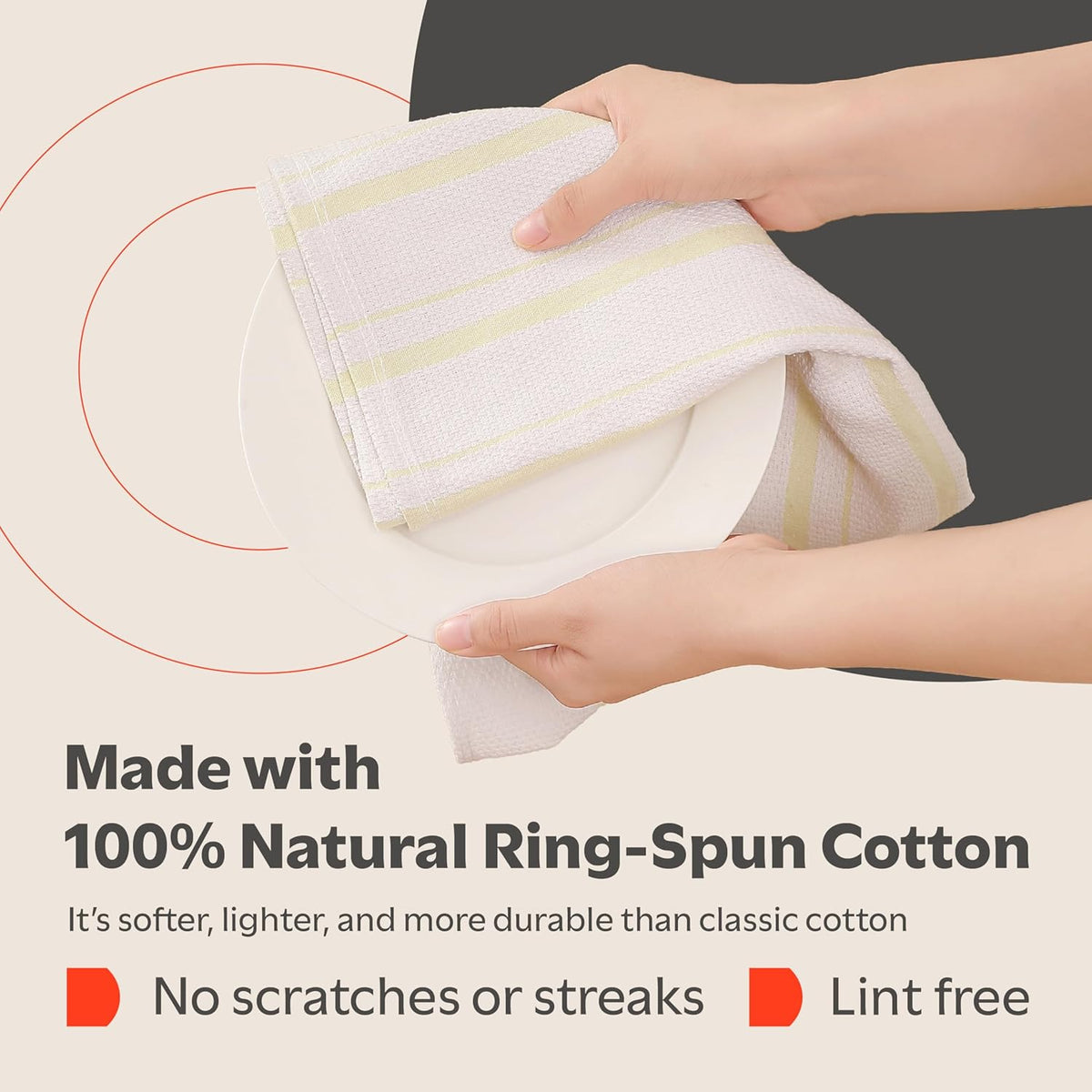 Classic Dish Towels - 15 Pack - 14" by 25" - 100% Cotton Kitchen Towels - Reusable Bulk Cleaning Cloths - Blue Hand Towels - Super Absorbent - Machine Washable