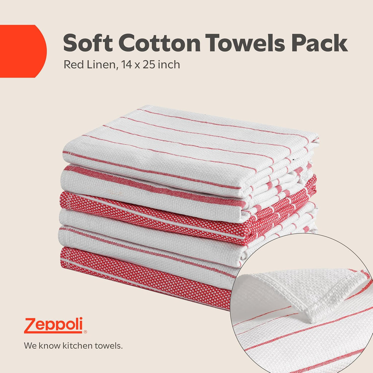 Classic Dish Towels - 15 Pack - 14" by 25" - 100% Cotton Kitchen Towels - Reusable Bulk Cleaning Cloths - Blue Hand Towels - Super Absorbent - Machine Washable