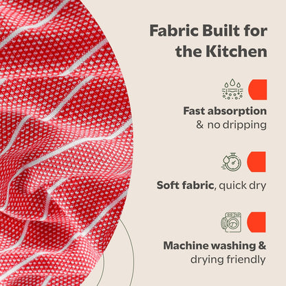 Classic Dish Towels - 15 Pack - 14" by 25" - 100% Cotton Kitchen Towels - Reusable Bulk Cleaning Cloths - Blue Hand Towels - Super Absorbent - Machine Washable