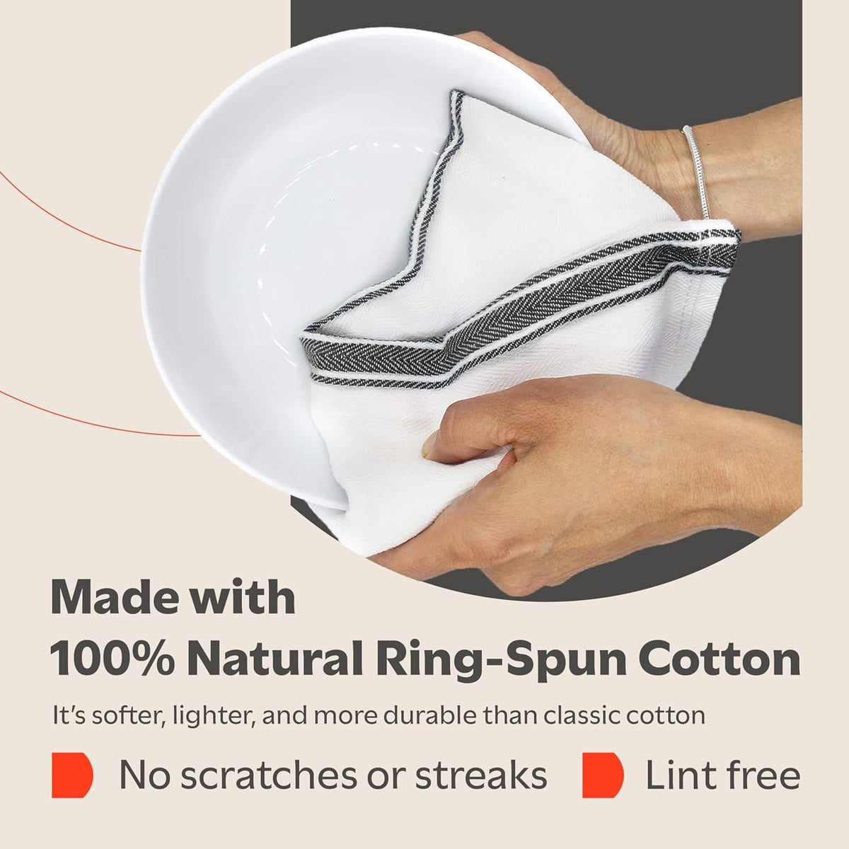 Classic Dish Towels - 15 Pack - 14" by 25" - 100% Cotton Kitchen Towels - Reusable Bulk Cleaning Cloths - Blue Hand Towels - Super Absorbent - Machine Washable