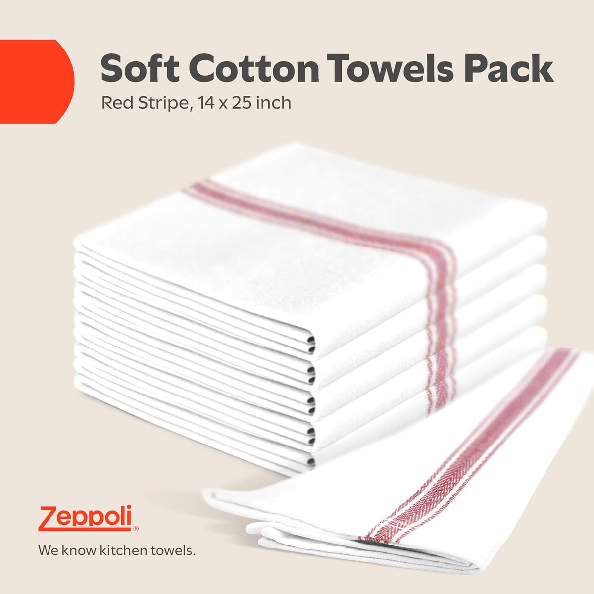 Classic Dish Towels - 15 Pack - 14" by 25" - 100% Cotton Kitchen Towels - Reusable Bulk Cleaning Cloths - Blue Hand Towels - Super Absorbent - Machine Washable