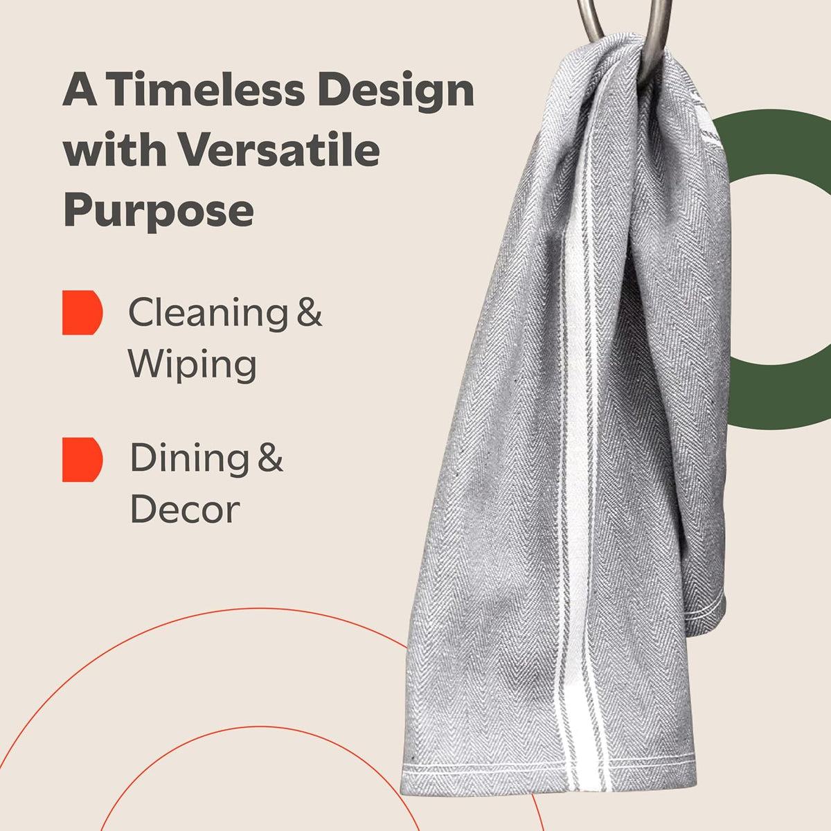 Classic Dish Towels - 15 Pack - 14" by 25" - 100% Cotton Kitchen Towels - Reusable Bulk Cleaning Cloths - Blue Hand Towels - Super Absorbent - Machine Washable