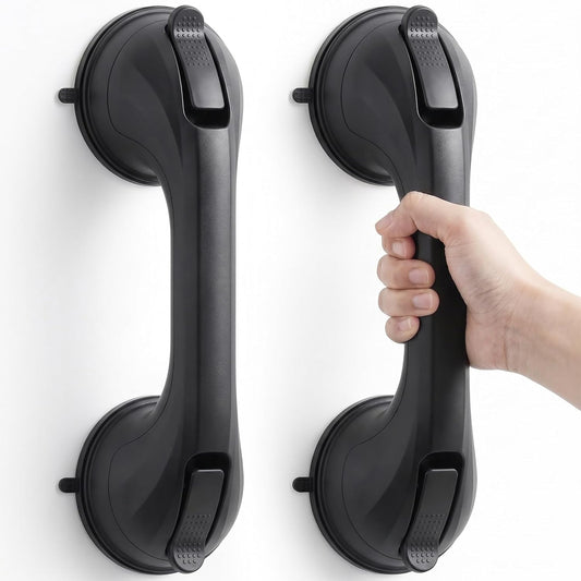 2 Pack Shower Grab Bar for Shower and Bathtubs, No Drilling, White