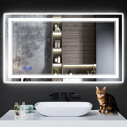 30"x22" LED Bathroom Mirror with Lights,Anti-Fog,3 Color Modes - Colors A