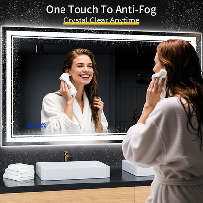30"x22" LED Bathroom Mirror with Lights,Anti-Fog,3 Color Modes - Colors A
