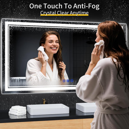 30"x22" LED Bathroom Mirror with Lights,Anti-Fog,3 Color Modes - Colors A
