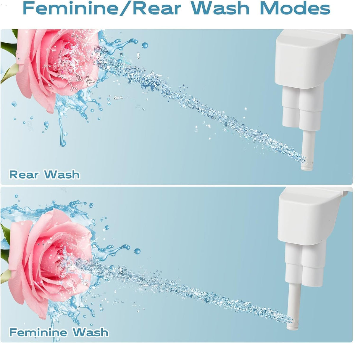 Bidet Dual Mode Bidet Attachment for Toilet(Feminine/Rear Wash)