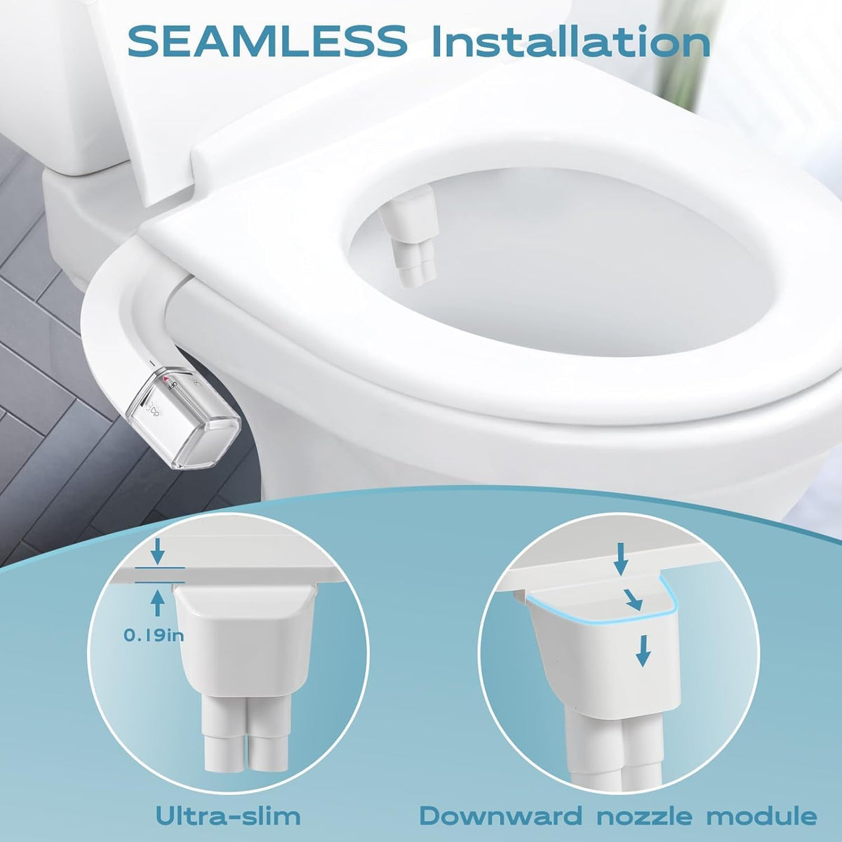 Bidet Dual Mode Bidet Attachment for Toilet(Feminine/Rear Wash)