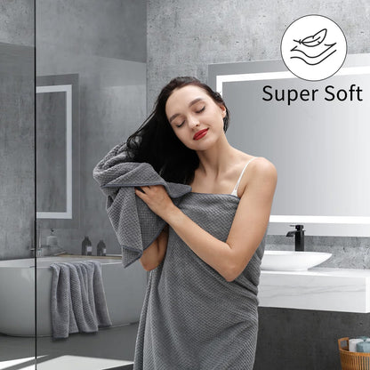 Grey Hand Towels Set 16x31 Inches,Soft Microfibers Bathroom Towel Set 2 Pack,Highly Absorbent Quick Dry Luxury Towel Hotel Spa Gym Hand Towel Collection for Bathroom