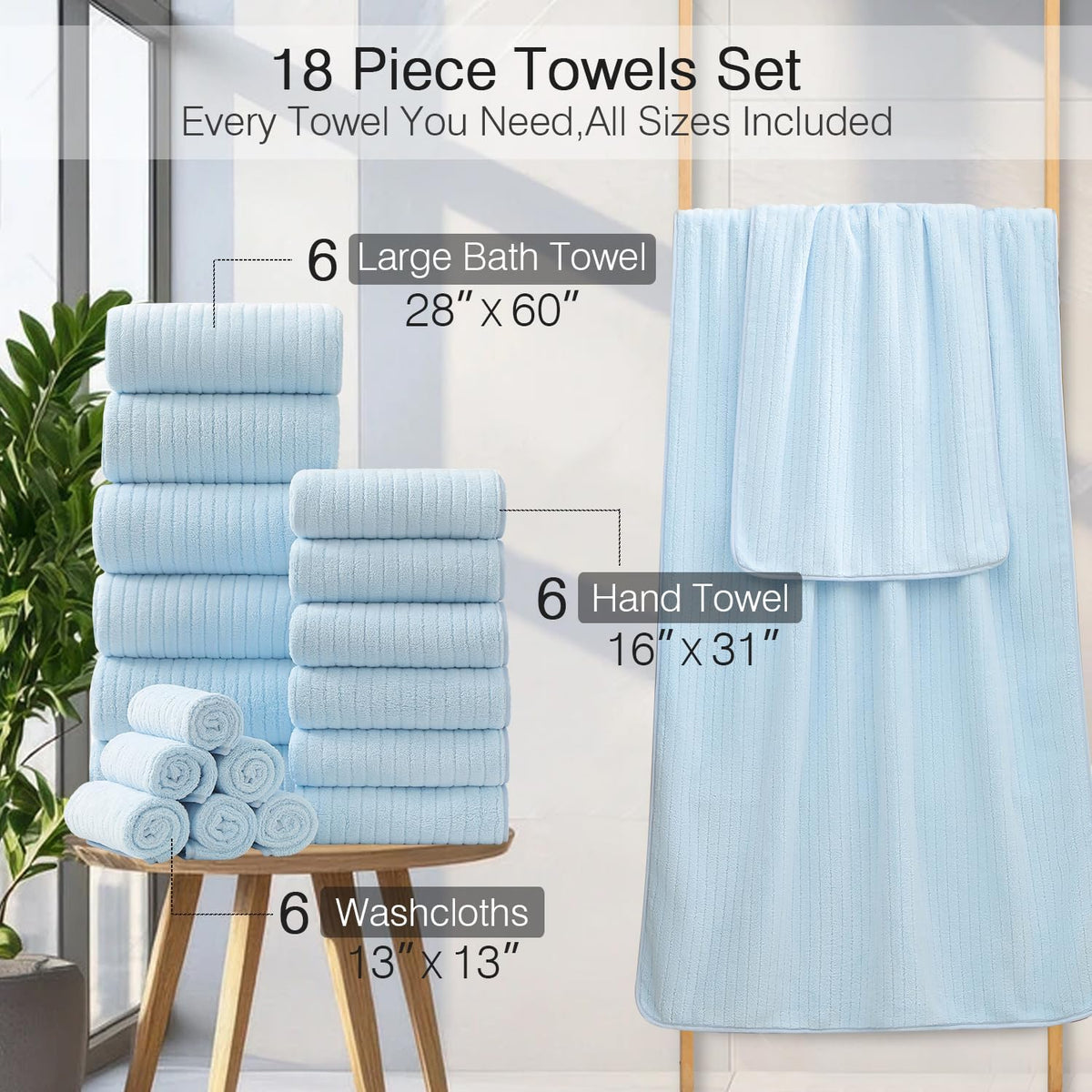 Grey Hand Towels Set 16x31 Inches,Soft Microfibers Bathroom Towel Set 2 Pack,Highly Absorbent Quick Dry Luxury Towel Hotel Spa Gym Hand Towel Collection for Bathroom