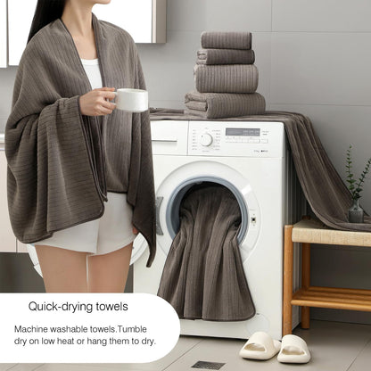 Grey Hand Towels Set 16x31 Inches,Soft Microfibers Bathroom Towel Set 2 Pack,Highly Absorbent Quick Dry Luxury Towel Hotel Spa Gym Hand Towel Collection for Bathroom