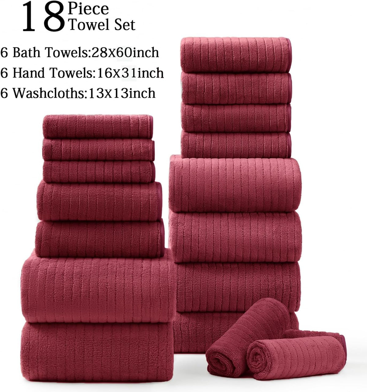 Grey Hand Towels Set 16x31 Inches,Soft Microfibers Bathroom Towel Set 2 Pack,Highly Absorbent Quick Dry Luxury Towel Hotel Spa Gym Hand Towel Collection for Bathroom