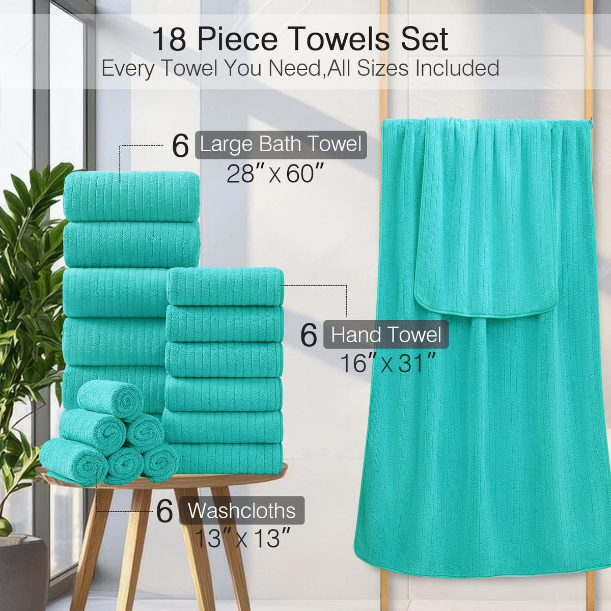 Grey Hand Towels Set 16x31 Inches,Soft Microfibers Bathroom Towel Set 2 Pack,Highly Absorbent Quick Dry Luxury Towel Hotel Spa Gym Hand Towel Collection for Bathroom