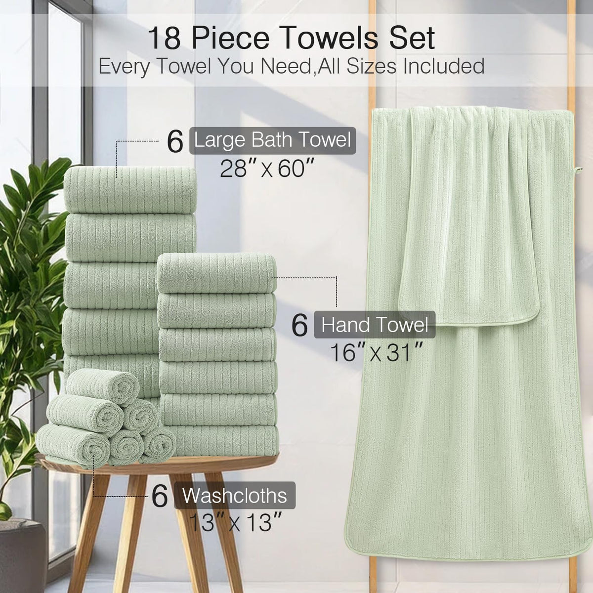 Grey Hand Towels Set 16x31 Inches,Soft Microfibers Bathroom Towel Set 2 Pack,Highly Absorbent Quick Dry Luxury Towel Hotel Spa Gym Hand Towel Collection for Bathroom