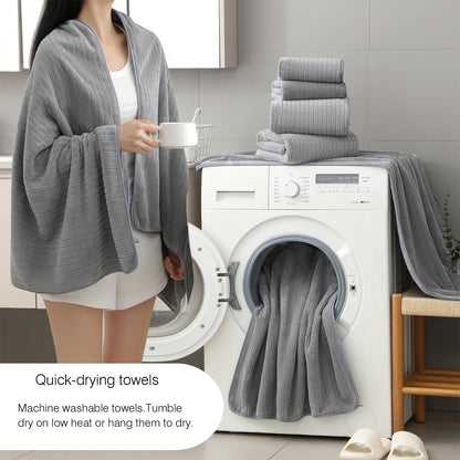 Grey Hand Towels Set 16x31 Inches,Soft Microfibers Bathroom Towel Set 2 Pack,Highly Absorbent Quick Dry Luxury Towel Hotel Spa Gym Hand Towel Collection for Bathroom