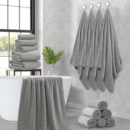 Grey Hand Towels Set 16x31 Inches,Soft Microfibers Bathroom Towel Set 2 Pack,Highly Absorbent Quick Dry Luxury Towel Hotel Spa Gym Hand Towel Collection for Bathroom